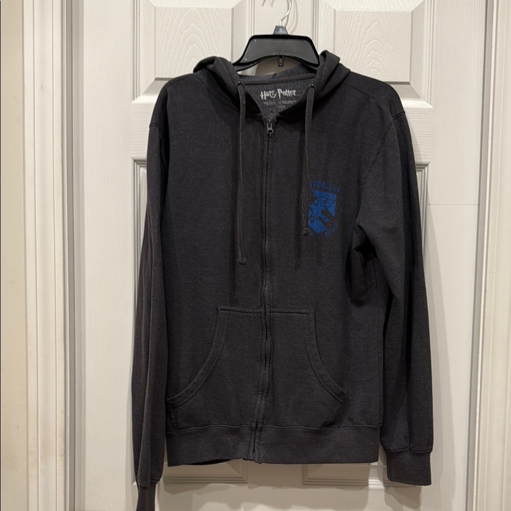 Harry Potter Gray Zip Hoodie. Ravenclaw, Quidditch